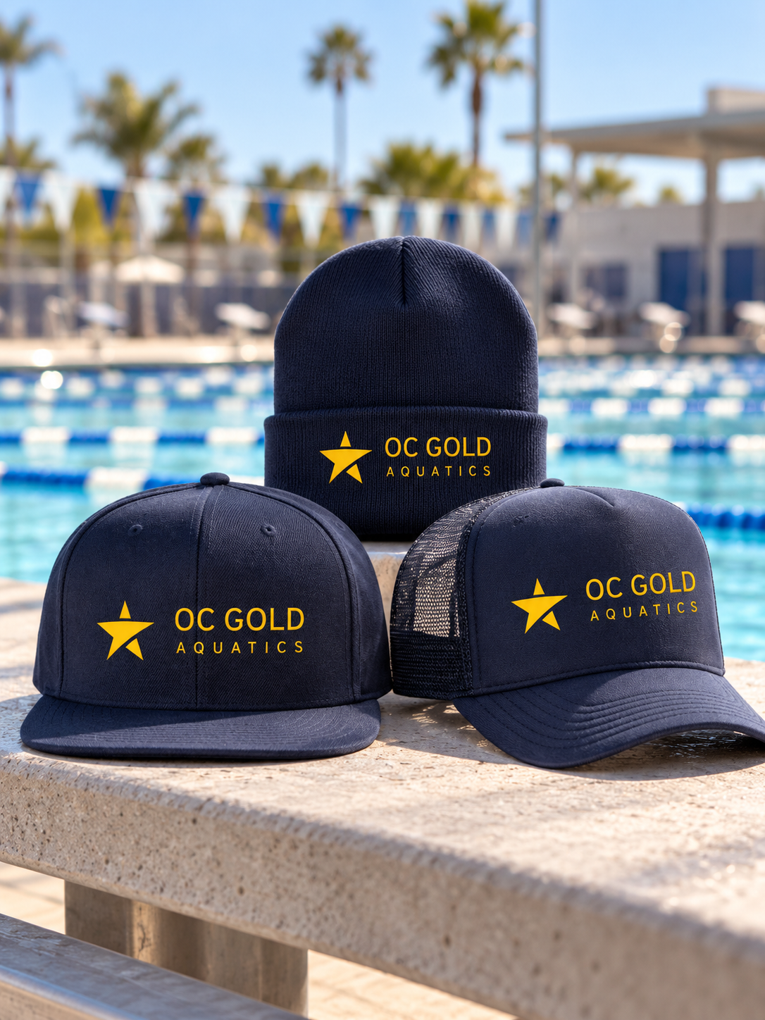 OC Gold Aquatics Headwear