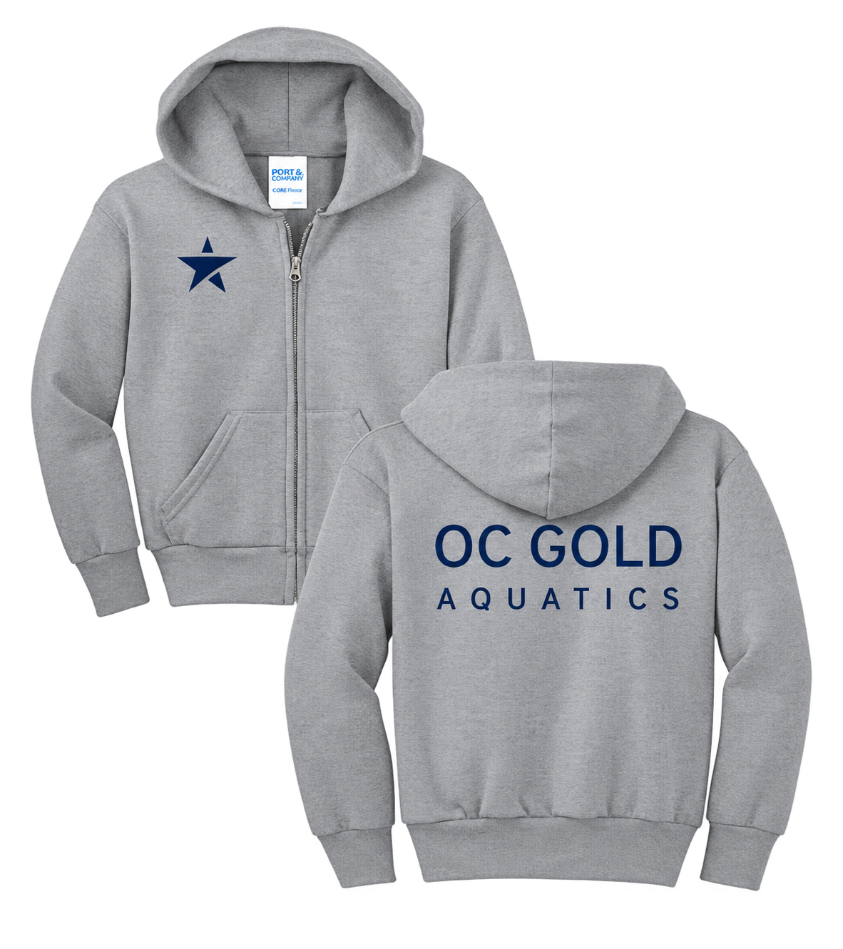 Youth | OC Gold Aquatics | Zip Hoodie