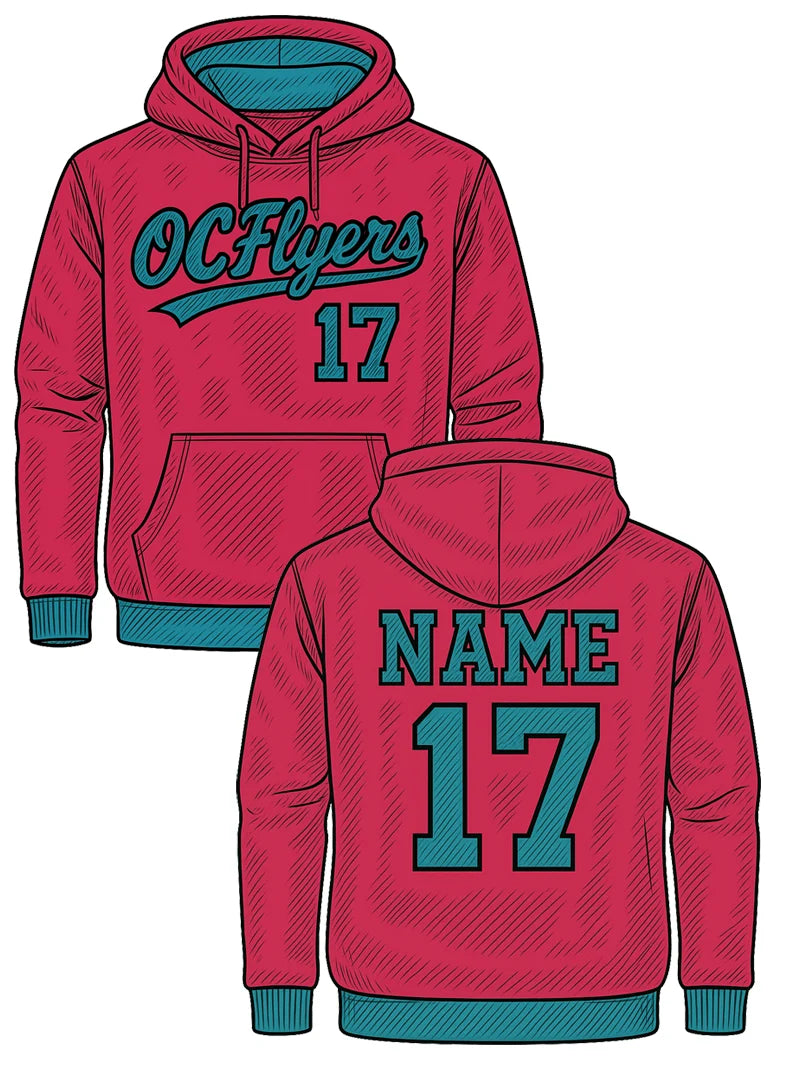 Men's | Flyers Pink/Turquoise Sublimated | Hoodie