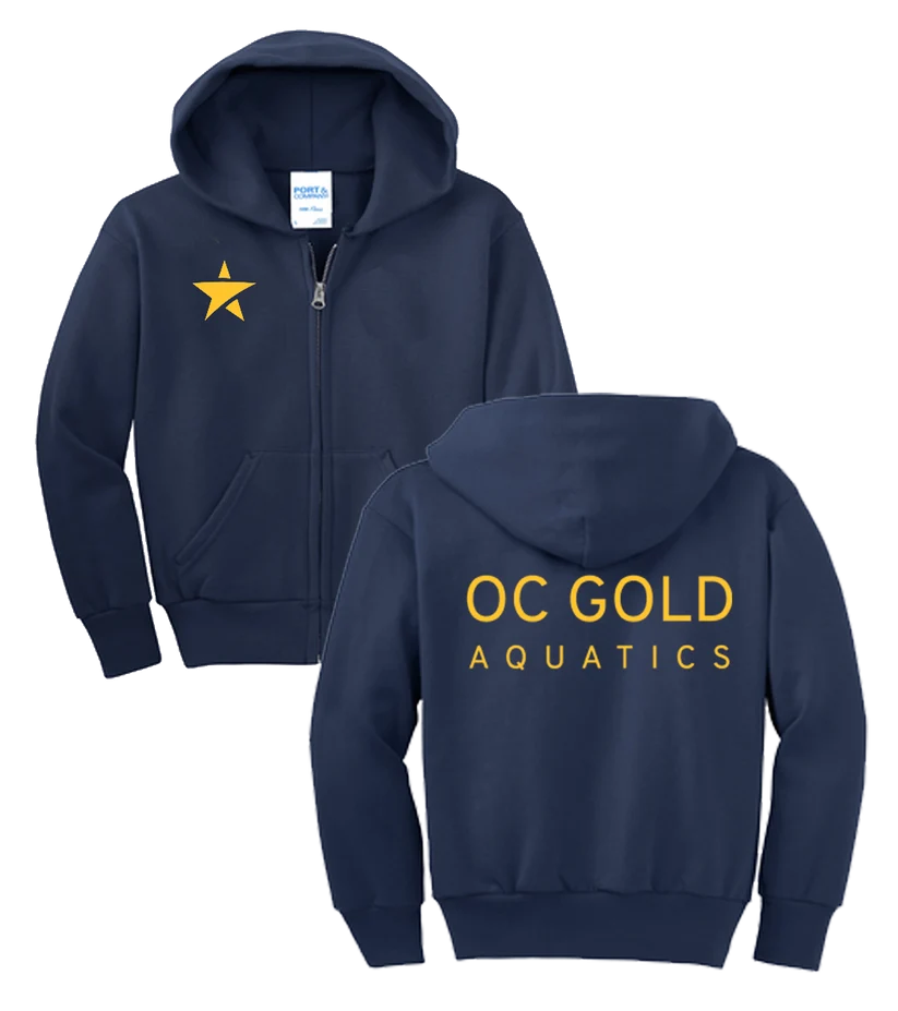 Youth | OC Gold Aquatics | Zip Hoodie