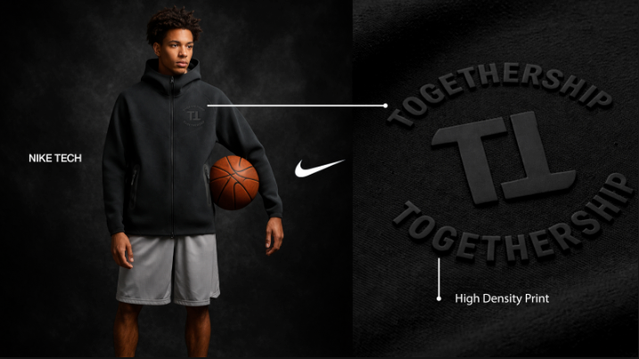 Men's | Togethership Circle Silicone Logo | Nike Tech Fleece Full Zip