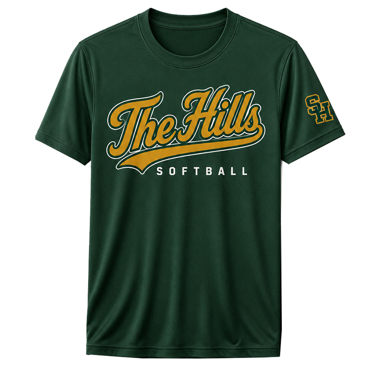 Unisex | The Hills Softball Logo | Competitor Tee (Forest)