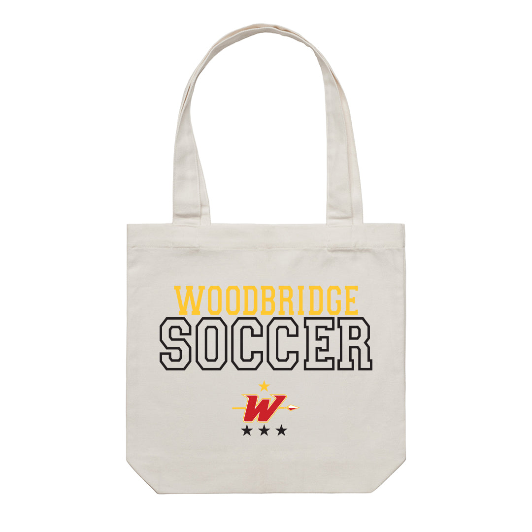 Accessory | Woodbridge Soccer Text | Canvas Tote